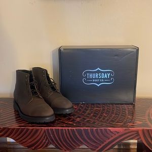 Brand new, Size 9 Thursday Boots. Style: Captain and Color: Tobacco